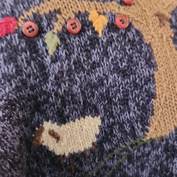 Christopher & Banks Hand Embroidered Fall Harvest Vest - Picture 4 of 8